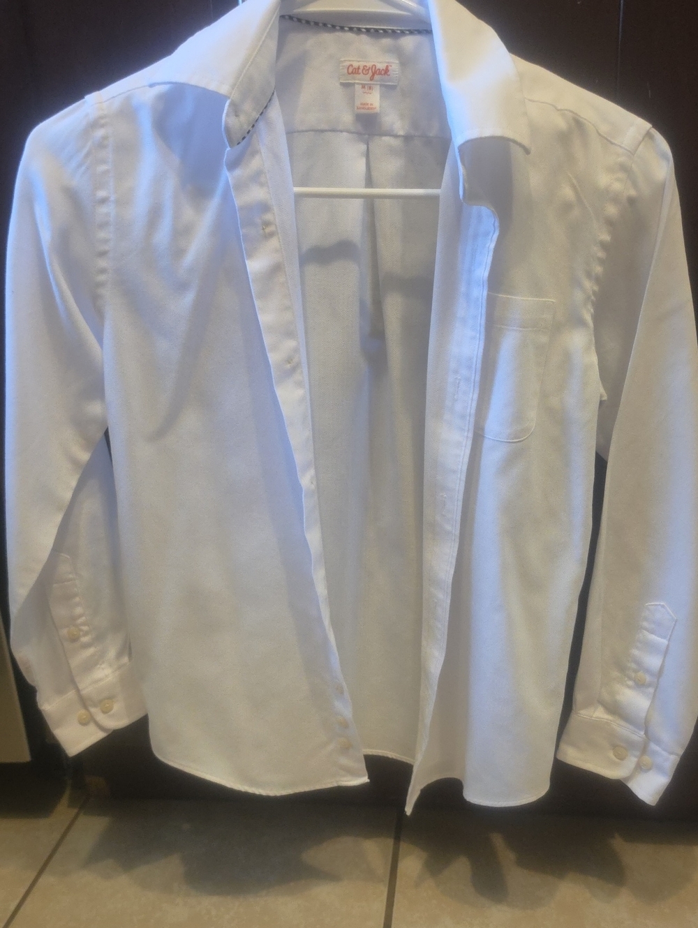 Cat & Jack White Boy’s Medium Lightweight Shirt Jacket